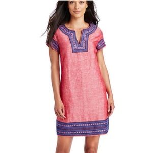 Vineyard Vines Embroidered Linen Tunic Dress